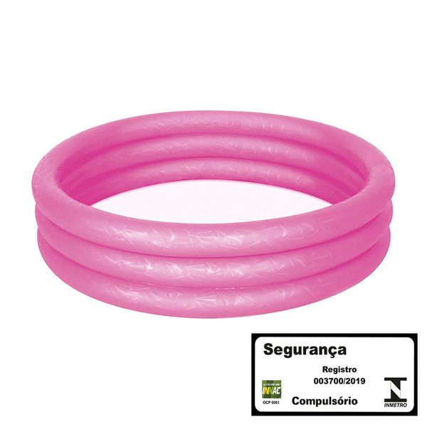 Banheira Inflável 130 Litros - rosa