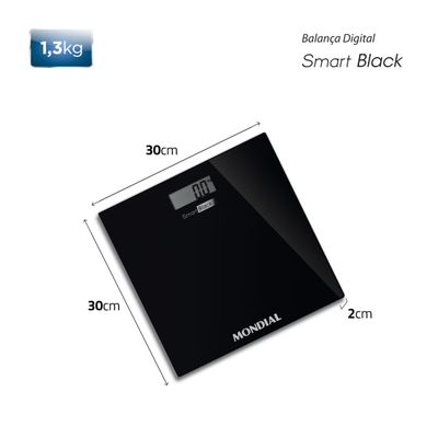 Balança Digital Smart Mondial Preto 3V Bateria BL-05 Bivolt