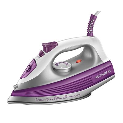 Ferro a Vapor Mondial Branco e Roxo 1200W FVN-01-P 220