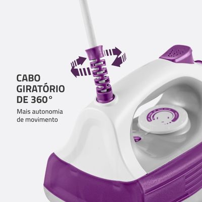 Ferro a Vapor Mondial Branco e Roxo 1200W FVN-01-P 220