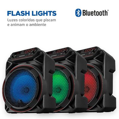 Caixa de Som Acústica Bluetooth 150W Mondial CM150 Preta