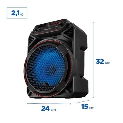 Caixa de Som Acústica Bluetooth 150W Mondial CM150 Preta
