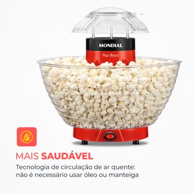 Pipoqueira Pop Bowl Mondial Vermelho 700W PP-05 110