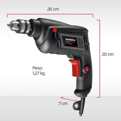 Furadeira de Impacto Mondial Preto 550W FI-09 110