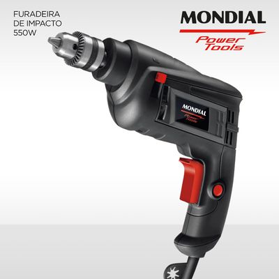 Furadeira de Impacto Mondial Preto 550W FI-09 110