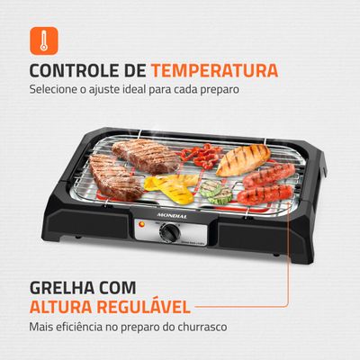 Churrasqueira Elétrica Mondial Preto 2000W CH-06 220