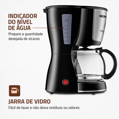 Cafeteira Elétrica Dolce Arome Mondial Preto 800W C-32 32X 110