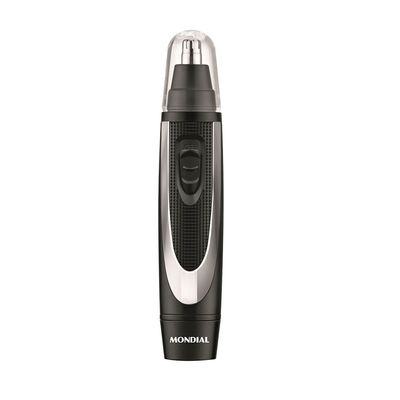 Aparador de Pelos Classic Mondial Preto e Prata 08W Bateria TR-01 Bivolt