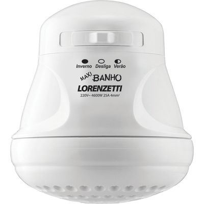 Ducha com Cano Maxi Banho 3 Temperaturas Lorenzetti 5500W 127V 127V