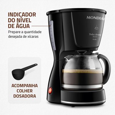 Cafeteira Elétrica 18 Xícaras Mondial Dolce Arome C-30 Preta 127V 127V