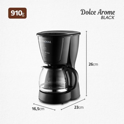 Cafeteira Elétrica 18 Xícaras Mondial Dolce Arome C-30 Preta 127V 127V