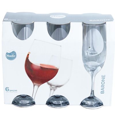 Conjunto 6 Taças para Água 490ml Barone Nadir Única