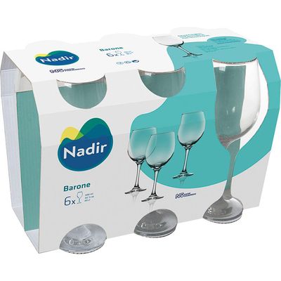 Conjunto 6 Taças para Água 490ml Barone Nadir Única