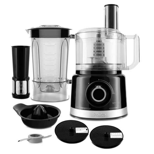 Multiprocessador com Liquidificador e Espremedor Philco PMP1500P Turbo Preto 127V 127V
