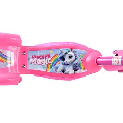 Patinete 3 Rodas com Cesta Unicórnio Mágico Play&Fun Rosa