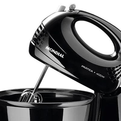 Batedeira de Mesa Mondial Pratica B44B 400W 3 Velocidades Preta 220V 220V