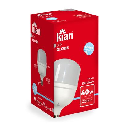 Lâmpada Led 40W Kian Globe Branca Bivolt Bivolt