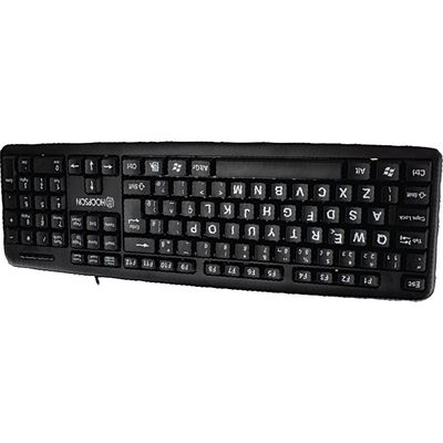 Teclado USB Hoopson Standard Home Office Teclas Grandes TPC-058G Preta Preta