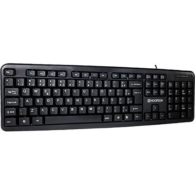 Teclado USB Hoopson Standard Home Office TPC-058 Preta Preta