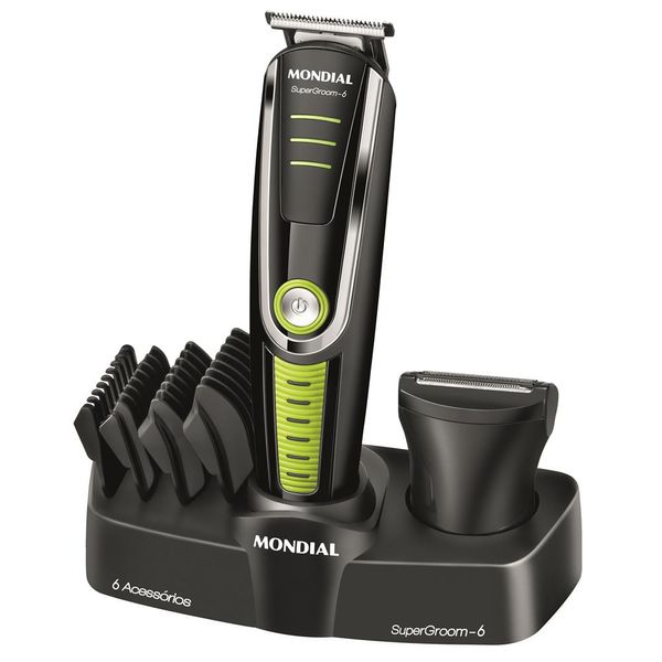 Kit Aparador de Pelos 6 em 1 Mondial Super Groom BG-04 Bivolt Bivolt