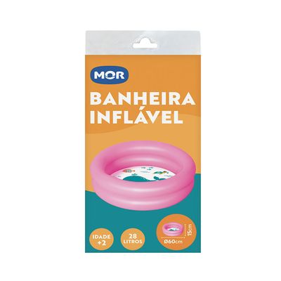 Banheira Inflável 28 Litros - rosa