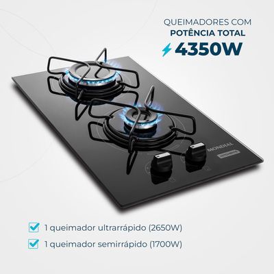Cooktop a Gás 2 Bocas Mondial CTG-04 BIV