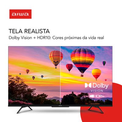 Smart TV AIWA 75” GOOGLE TV 4K Comando de voz Dolby Vision&Atmos AWS-TV-75-BL-01-A BIV