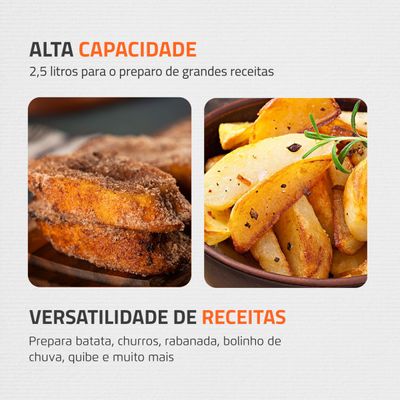 Fritadeira Elétrica Big Fry 2,5L Mondial Preto 1500W FT-07 110