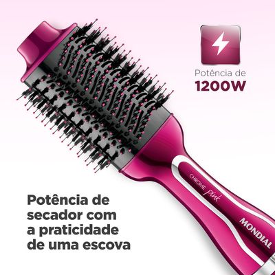 Escova Secadora Mondial Chrome Pink 1200W ES-04 110