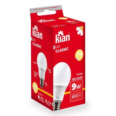 Lâmpada Led 9W Kian Amarela Bivolt Bivolt