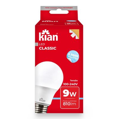 Lâmpada Led 9W Kian Branca Bivolt Bivolt