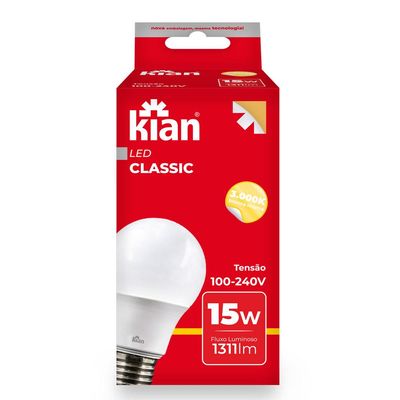 Lâmpada Led 15W Kian Amarela Bivolt Bivolt