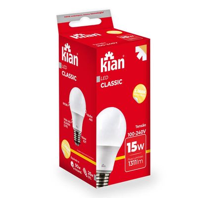Lâmpada Led 15W Kian Amarela Bivolt Bivolt