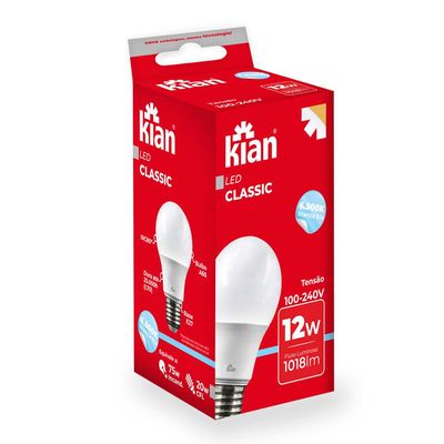 Lâmpada Led 12W Kian Branca Bivolt Bivolt