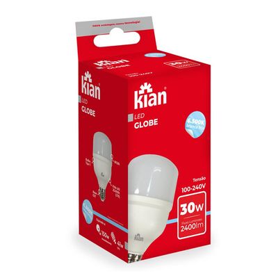 Lâmpada Led 30W Kian Globe Branca Bivolt Bivolt