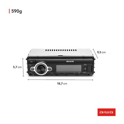 Som Automotivo Car Áudio AIWA CA-D-01 4X25W BT Mic BIVOLT