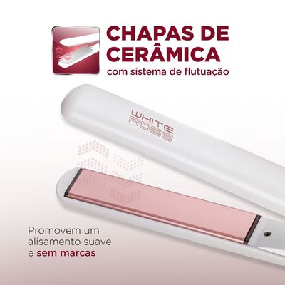 Prancha Alisadora White Rose Line Mondial - P-50 Bivolt