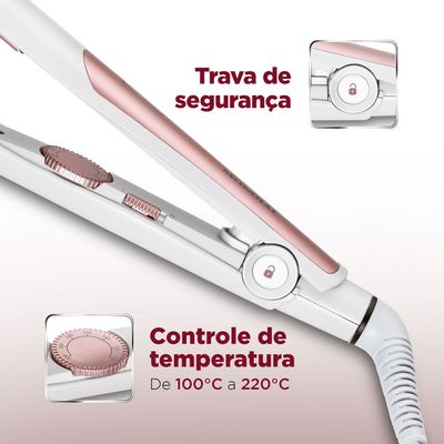 Prancha Alisadora White Rose Line Mondial - P-50 Bivolt