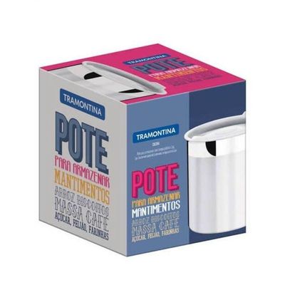 Pote Tramontina Cucina Em Inox Para Mantimentos Com Tampa 12cm 1,5 Litros