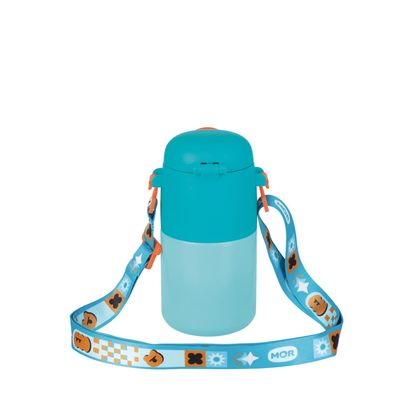 Garrafa Térmica Kids Alça Azul 500ml