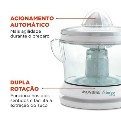 Espremedor Turbo Citrus Mondial Branco 25W E-01 110