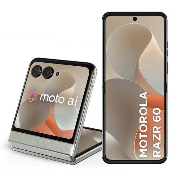 Smartphone Motorola Razr 60 5G - Branco, 256GB, 24GB RAM (12GB RAM + 12GB Ram Boost), Câmera 50 MP, Tela de 6,9