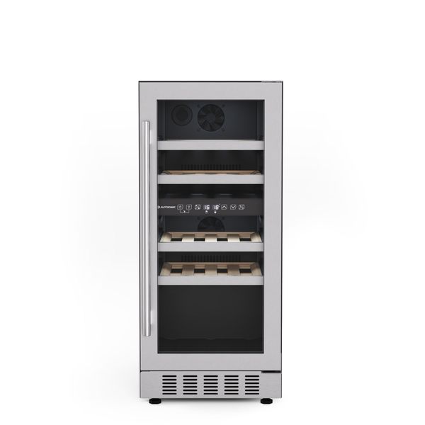 Adega Elettromec 26 Garrafas Dual Zone Built-In Connect Inox 220V CV-2BI-26-XV-2ATA