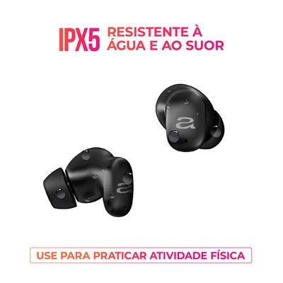 Fone de Ouvido Earbud AIWA EB-03-B Bluetooth IPX5 ANC Modo Ambiente BIV