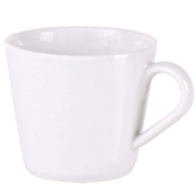 Jogo 6 Xícaras com Pires Tramontina Ingrid Porcelana Branco 185ml Chá Café Mesa Posta