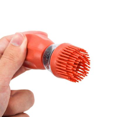 Dispenser De Oleo Azeite Com Escova De Silicone Vidro 180ml Salmão