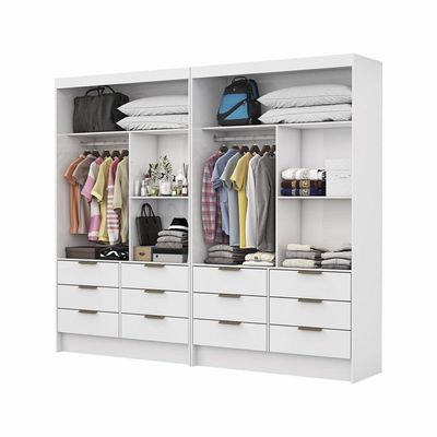 Closet Casal Sevilha 4 Portas Premium 12 Gvts Carioca Móveis Branco