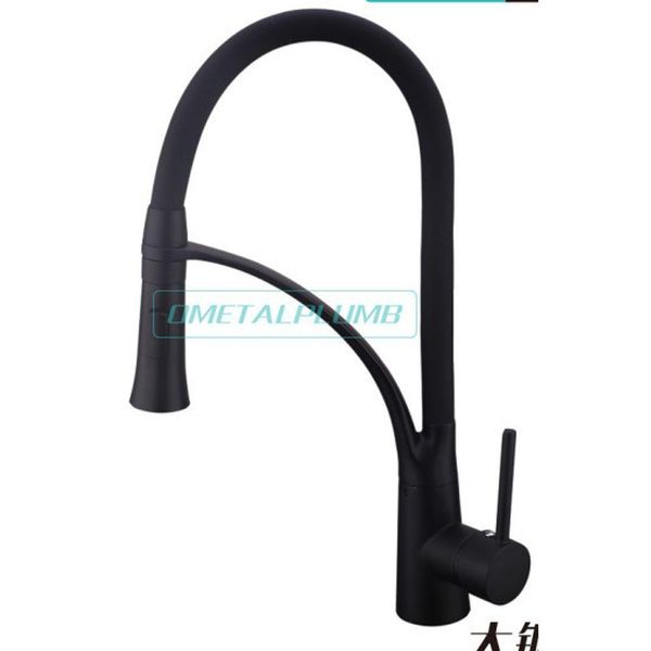 Torneira Cozinha Gourmet Monocomando Flexível Preta Premium Cor:preto