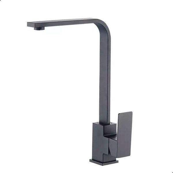 Torneira Preta 34cm P- Cuba Banheiro Lavabo Inox Misturador