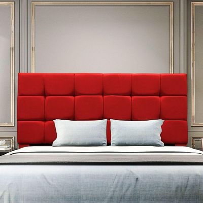 Cabeceira Cama Box Queen 160 Cm Bianca Suede Vermelho